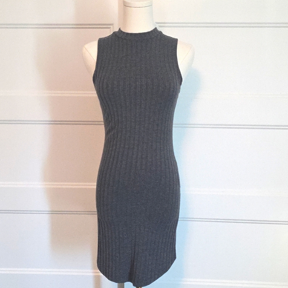 Forever 21 Charcoal Ribbed Dress